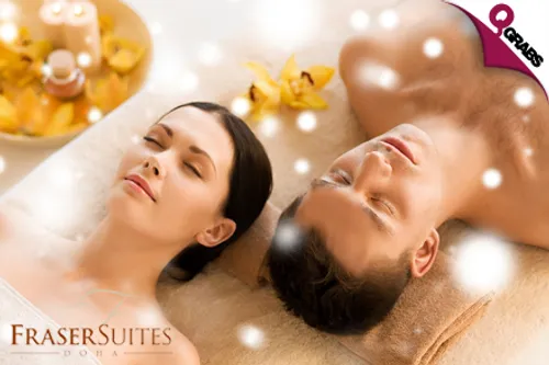 From QR199 Receive a Cucumber OR Lavender Treatment Package OR for QR350 Enjoy a Celebration Month Package for TWO - All INCLUDE Day Access to Pool & Wet Area at Fraser Suites! (Up to QR1400 Value)